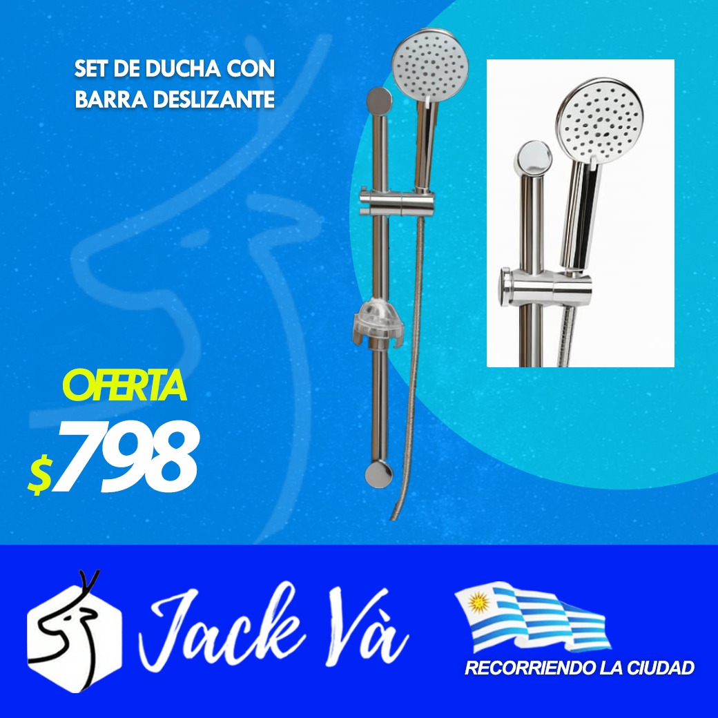 Electrodomestico-set de ducha con barra deslizante-1 - Hogar y Bazar